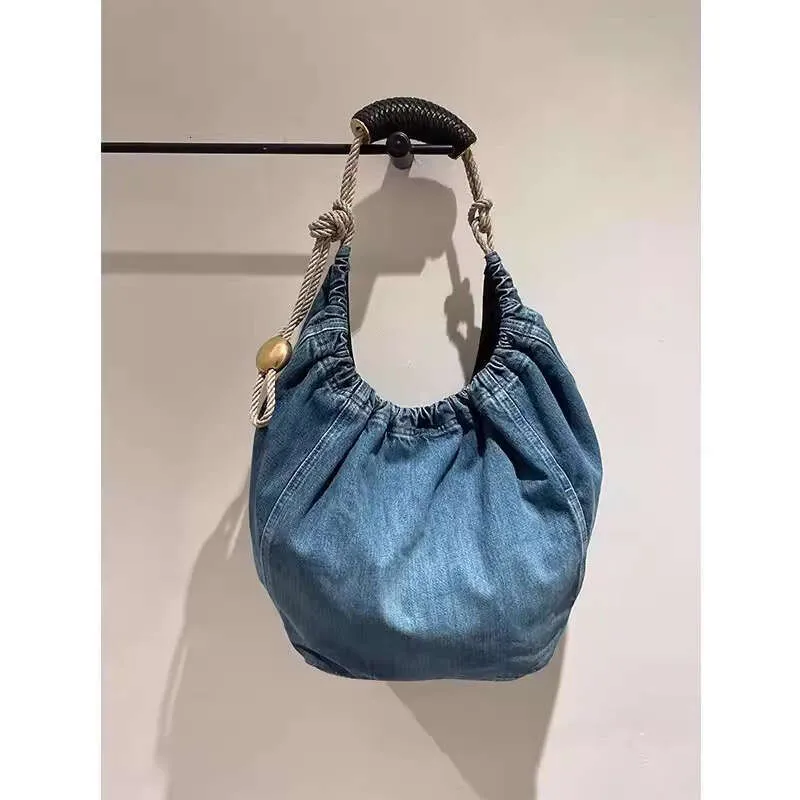 Borsa a tracolla in denim per donna, alla moda, a tracolla, casual, chic, da viaggio, all'aperto, tote, da donna_voghion.com