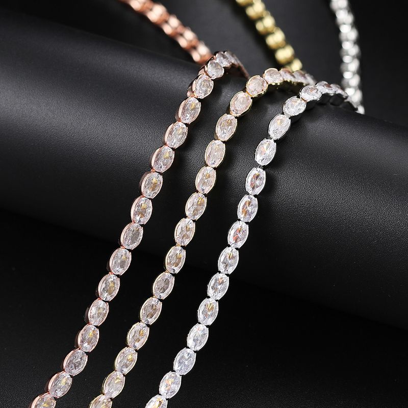 Collana da tennis a forma di uovo hip hop con zircone per uomo e donna, moda da strada, diametro intero_voghion.com