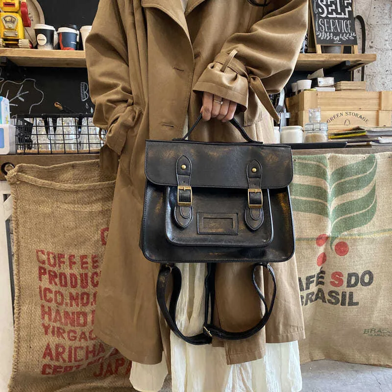 Zaini vintage in pelle PU per la scuola, per ragazze adolescenti, alla moda, per studenti universitari, borse da viaggio casual, a tracolla_voghion.com
