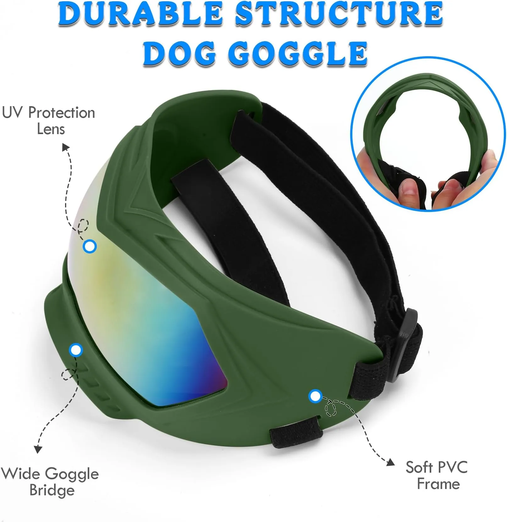 Sunglasses Goggles Pet Eyewear With Adjustable Strap, For Medium Large Dog Swimming Skating Glasses Windproof Dustproof_voghion.com