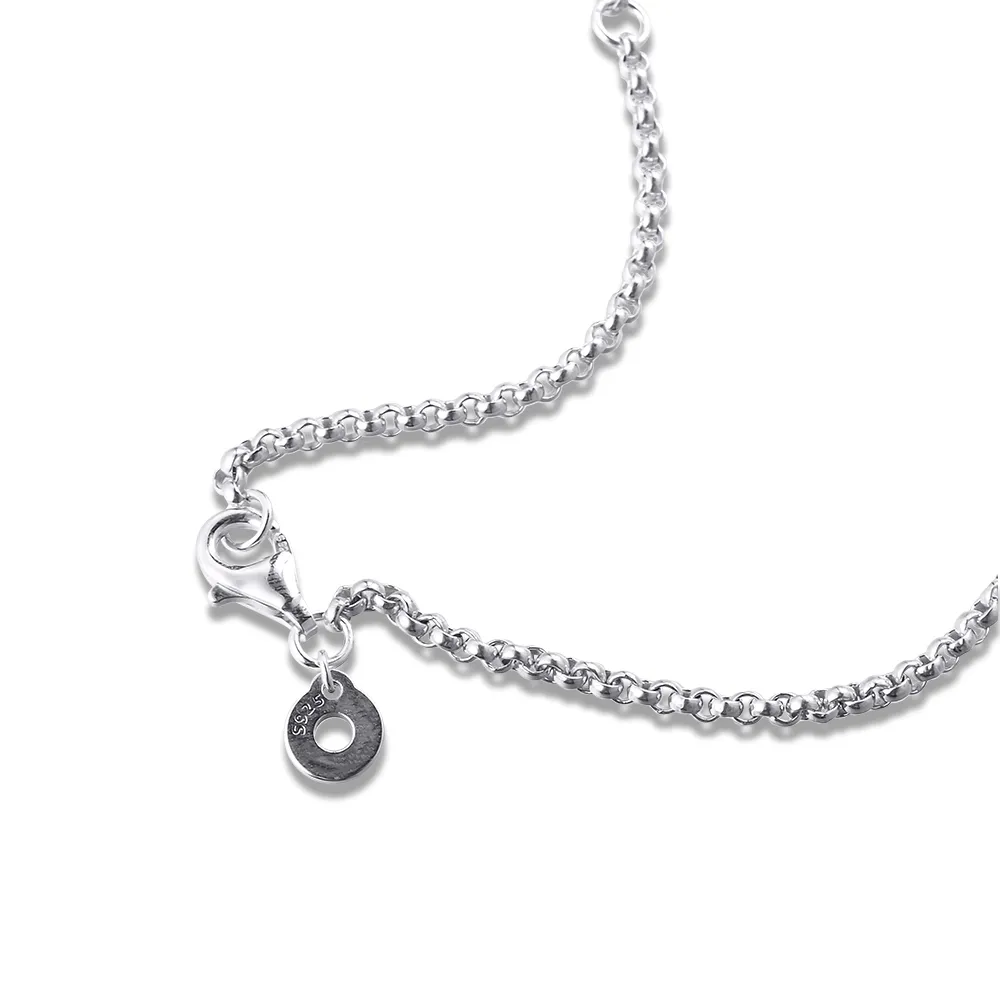 Αλυσίδες Rolo Αλυσίδα Κολιέ Κολιέ Collier Πρωτότυπα Κολιέ Sier από Ασήμι για Γυναίκες Δώρο για Πάρτι Γυναικεία Κοσμήματα_voghion.com