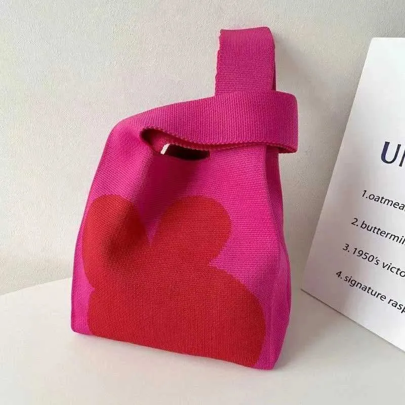 Sac à main coréen en tricot pour femme, portefeuille, sac à provisions, 2023, Y241106_voghion.com