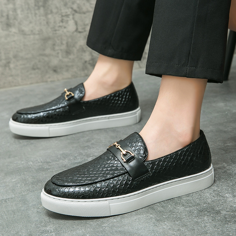 2023 New Product Large Size 46 Pair Needle Buckle Lefu for Men's Business and Leisure, British Lazy Man Kicks on Leather_voghion.com