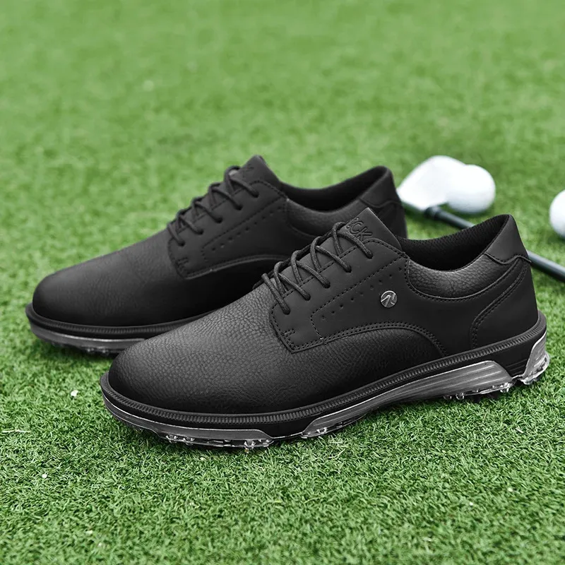 Αδιάβροχα παπούτσια Golfer Sport Man Ankle Golf Sneaker Είδη παπουτσιών γκολφ Παπούτσια γκολφ Αντιολισθητικά άνετα παπούτσια για περπάτημα μαύρο 240_voghion.com