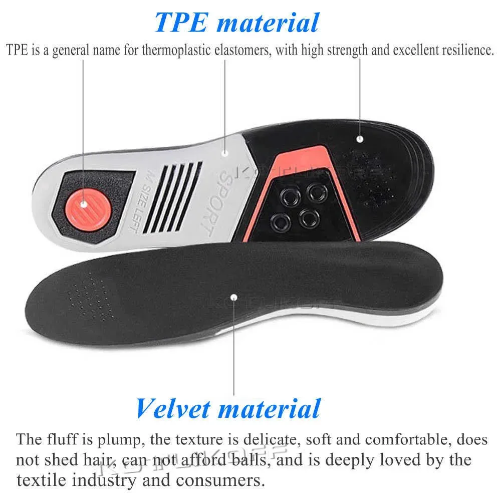 Running Sport Orthopedic Insoles Shock Absorbant Pads Sole Pad Shoes Insert Foot Care For Plantar Fasciitis 250114_desvips.com