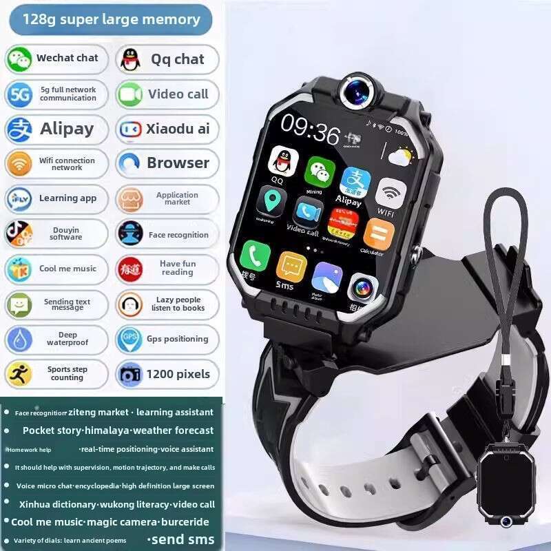 Children's Phone, Watch, Dual Camera, WiFi, Smart WeChat, Waterproof, Male And Female Positioning Card Insertion_voghion.com