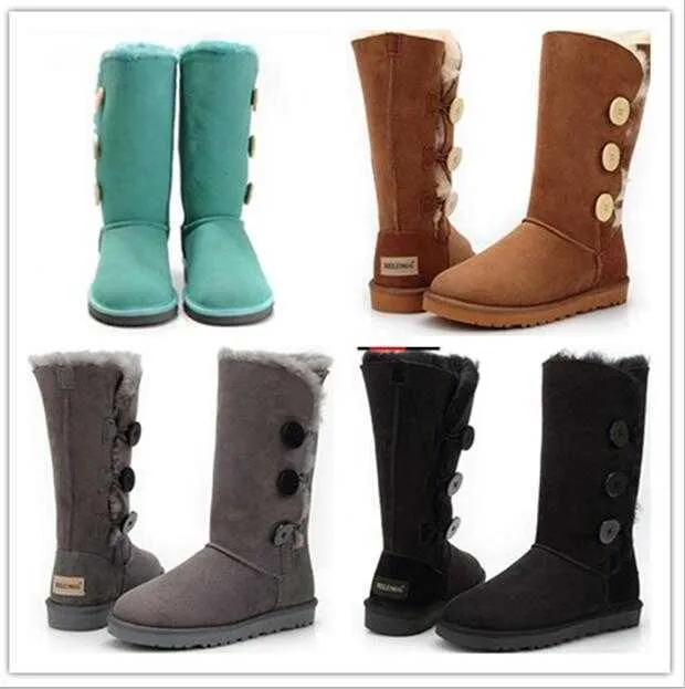 lies Hot sell classical style tall 3 Button 1873 women snow boots keep warm boot U tag dustbag card Beautiful birthday_voghion.com