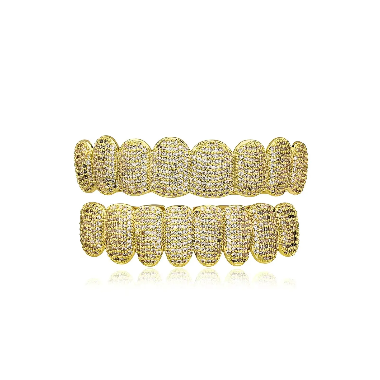 Exclusive Customization Moissanite Teeth Grillz Iced Out Hop Sier Decorative Braces Real Dia Bg Tooth Grills For Men_voghion.com