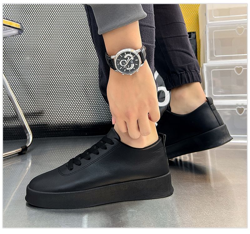 Herren 2024 neue Herbstsport Casual Board atmungsaktive koreanische Version dicke Sohle erhöhen kleine weiße Flutschuhe_voghion.com