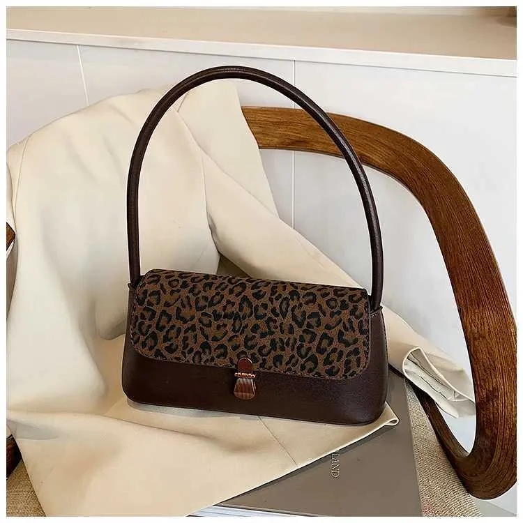 Women's Leopard Pattern Shoulder Bag Large Capacity Pu Leather_voghion.com