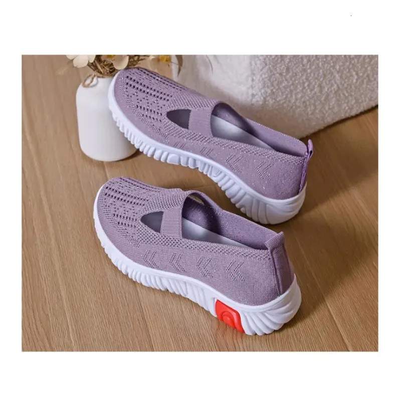 Orthopädische Schuhe für Damen, Stoff, lässig, bequem, weich, atmungsaktiv, flache Tennisschuhe für Damen 240627_voghion.com