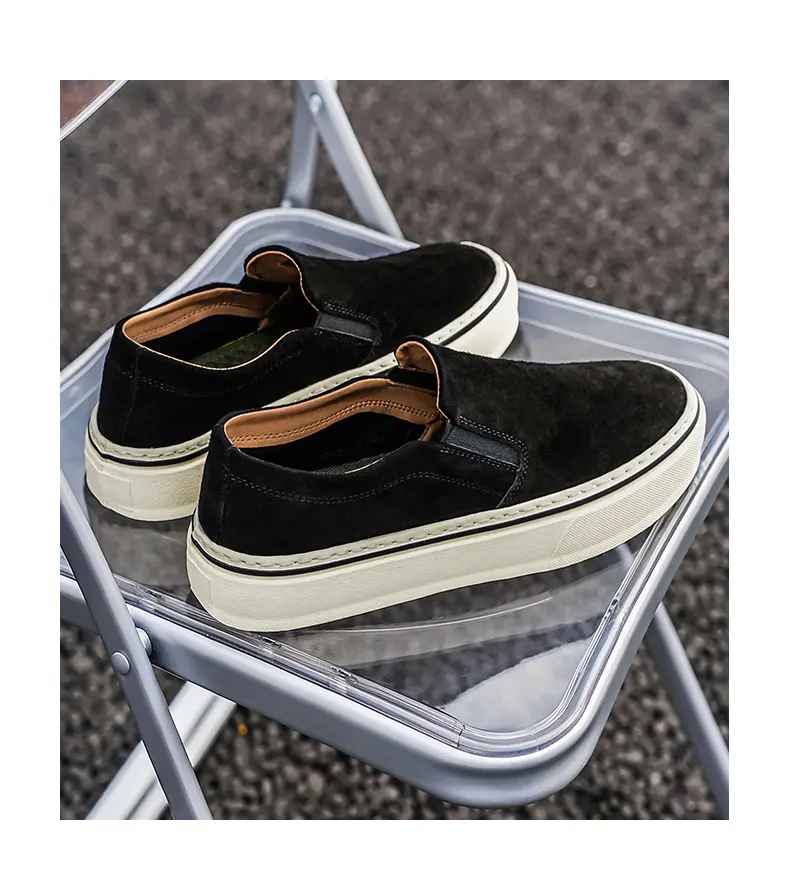 Men's Casual Shoes Versatile Breathable Canvas Slip-on Trainers_voghion.com