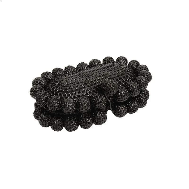 Borsa a mano in vimini con motivo a uovo da donna, in rattan, per feste di nozze, borsa estiva da spiaggia, in vimini 2024 240827_voghion.com