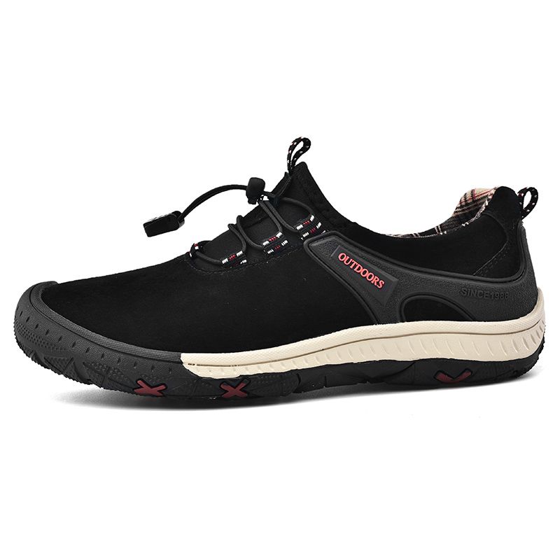 Outdoor Hiking Sneakers Sping Casual Men Shoes Breathable Suede Leather Anti-skid Walking Shoe Hot Sale Footwear_voghion.com