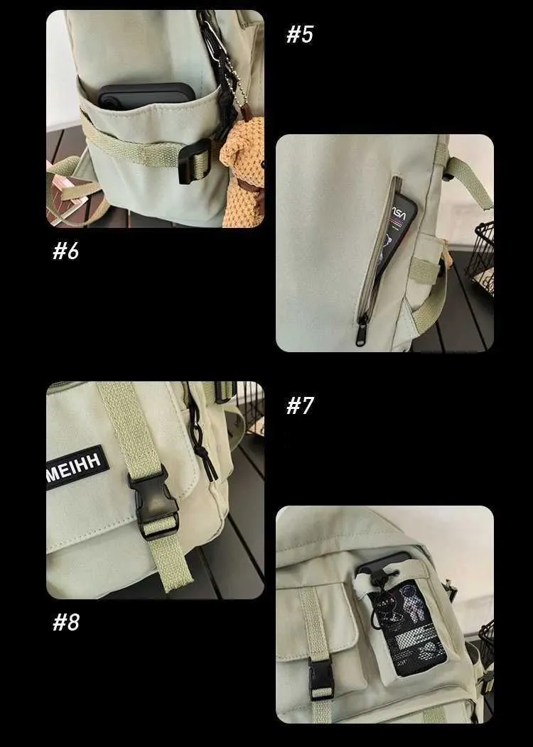 Sac à dos à poches multiples pour hommes, sac de styliste en toile avec boucle, sacs à dos d'ordinateur portable pour adolescents, sacs d'école pour étudiants_voghion.com