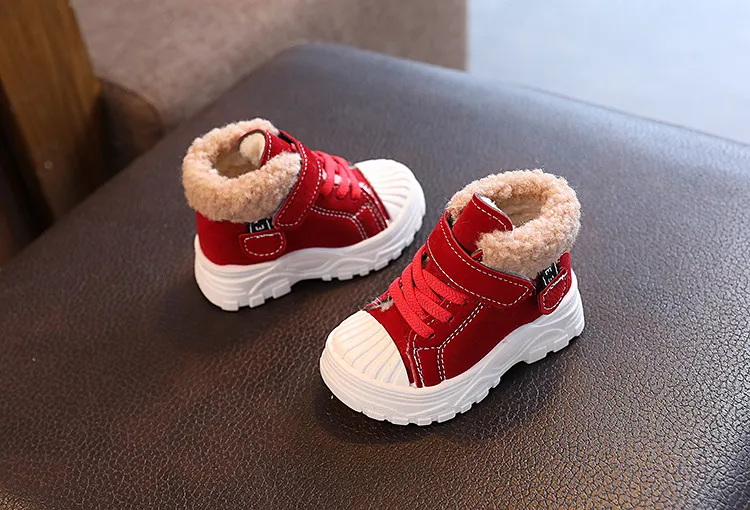 Botas cálidas de invierno para niños, nuevas, gruesas, de algodón, impermeables, cortas, Happysteps, para bebés y niñas, talla EE. UU._voghion.com