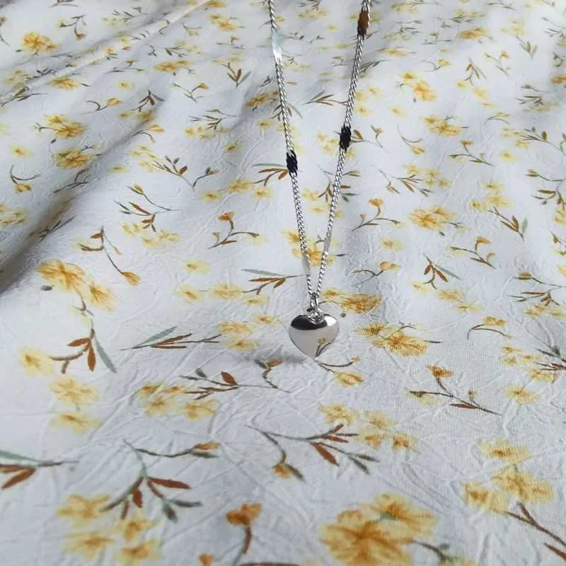 Collana con ciondolo a forma di cuore piccolo per donna, regalo, collane girocollo bohemien in metallo lucido e semplice, a catena corta, gioielli di tendenza_voghion.com