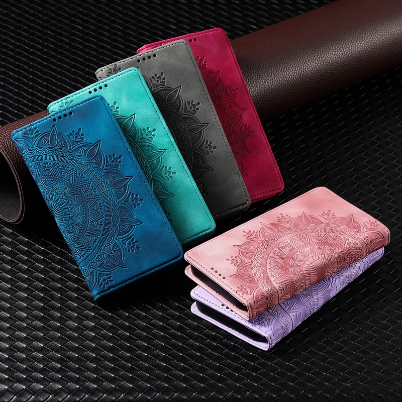 Strong Magnetic Wallet Case with Card Slot S22 S21 S20 S10 S9 Stand Flip Leather Cover for S24 S23 Ultra S23FE_voghion.com
