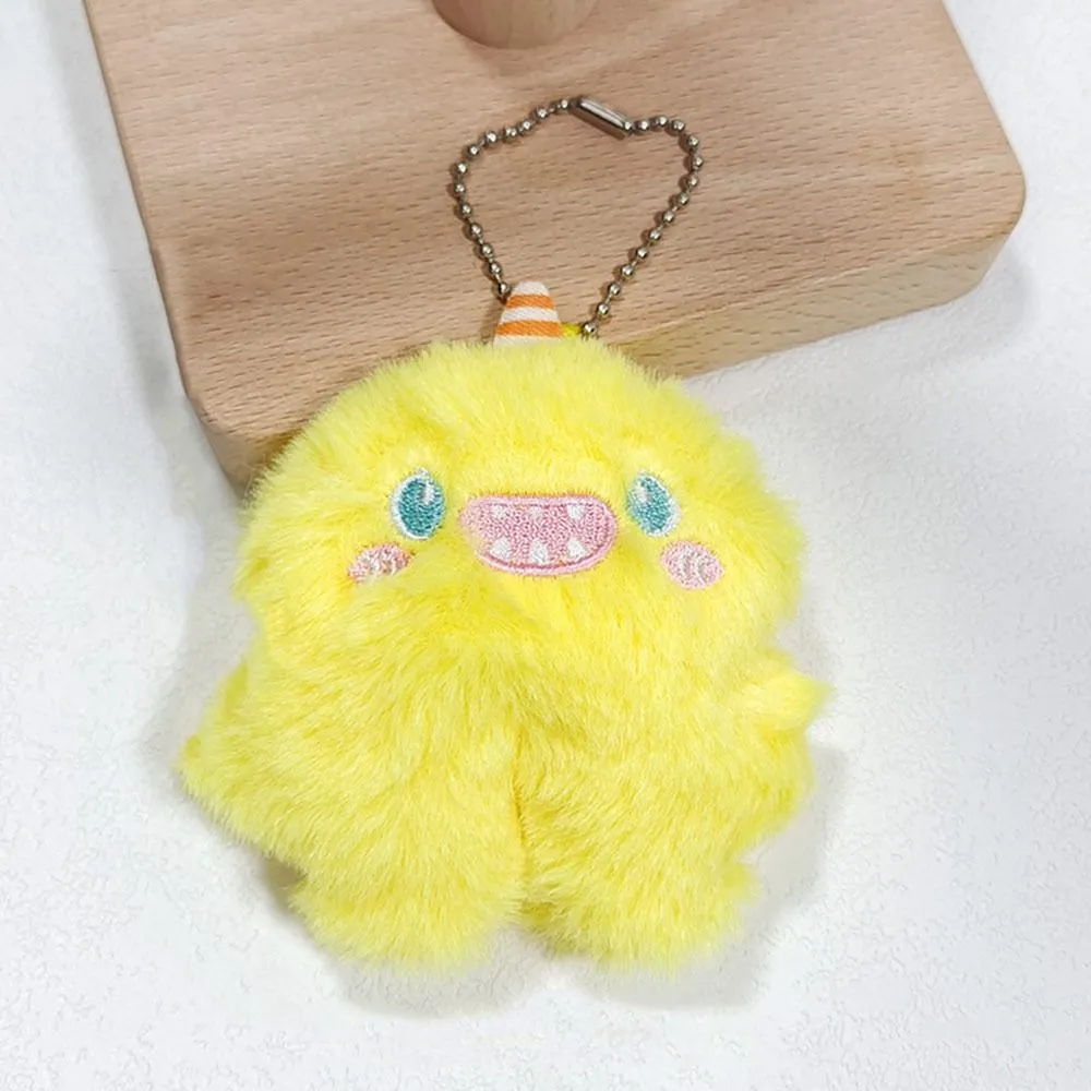 1Pcs Cute Cartoon Fuzzy Plush Phone Key Beaded Keychain For Anti-Lost Chain Hanging Jewelry Bag Accessories_voghion.com