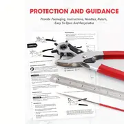 Perforator de curea din piele, rezistent, de 9" - rotativ, 6 dimensiuni, instrument manual de mână pentru meșteșuguri DIY și uz industrial_voghion.com