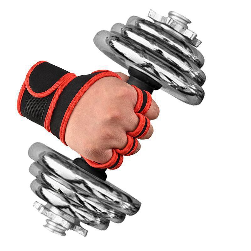 Unisex Fingerless Gloves: Perfect for Weightlifting, Gym Workout, Bodybuilding Dumbbell Training - With Hook & Loop_voghion.com