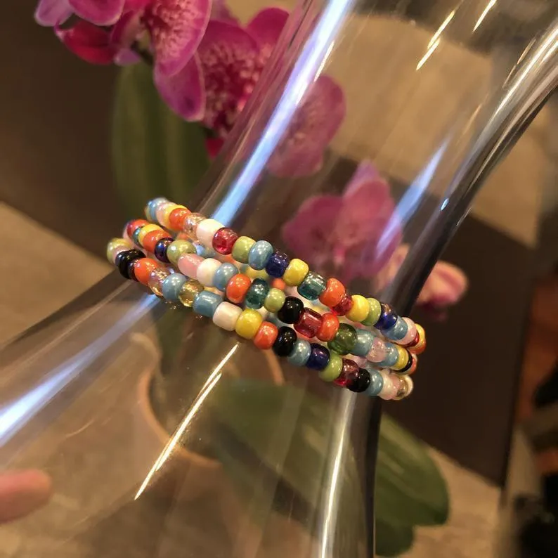 Kette Einfach Moud Multicolor Boho Handgemaachte Elastesche Som Perlen Armbänner fir Fraen Bijouen Perséinlechkeet Strand_voghion.com