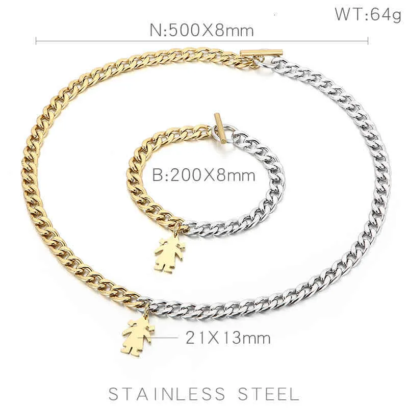 Set di gioielli in acciaio inossidabile Kalen, 6 stili, con ciondolo a forma di cuore, a forma di farfalla, con chiave e scritta "Amo la mamma", collana e bracciale._voghion.com