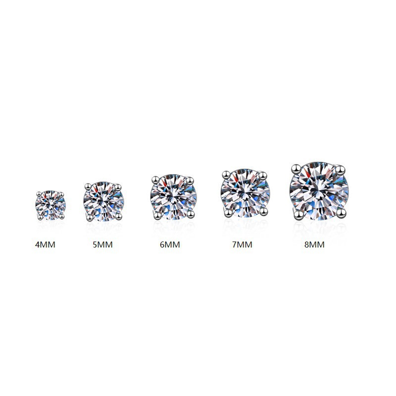 Hot selling classic four claw earrings in Japan South Korea, women's temperament, Korean version of fashionable zircon_voghion.com