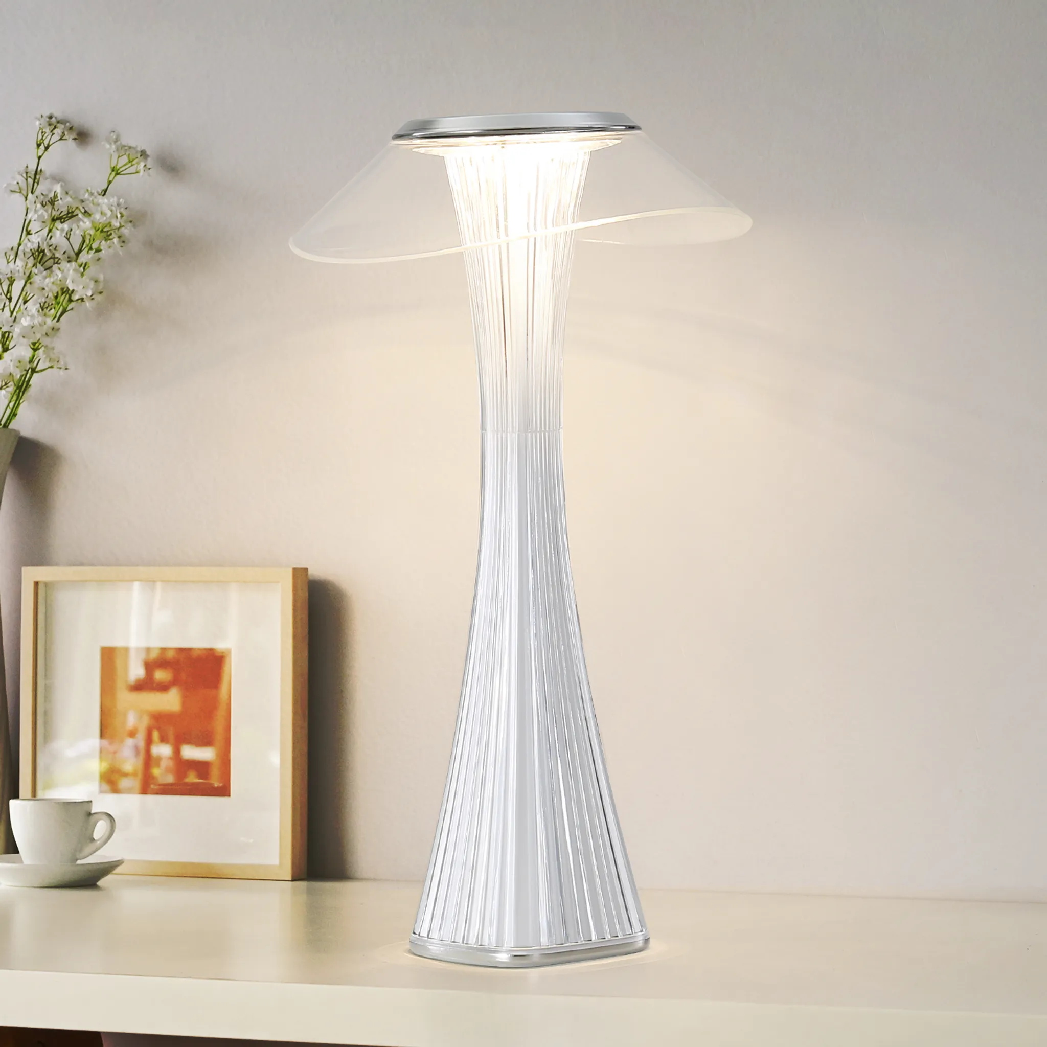 LED Tischlampe Touch Dimmbar - 3000-6500K Weiß Nachttischlampe Mit Akku Innen Und Aussen Beleuchtung Tagbare Tischleuchte Aufladen Mit USB_voghion.com