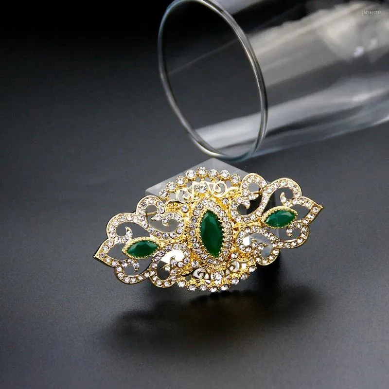 Rintaneulat Sunspicems täyskristalli naisten rintaneula kullanvärinen marokkolainen kaftan hääkorut kukkapinnien hääjuhlat bijoux_voghion.com