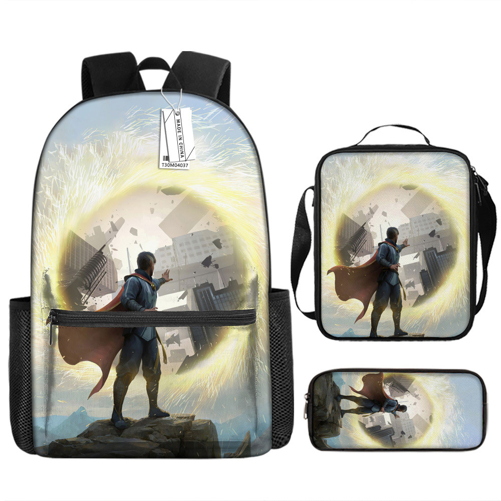 Hero Kids Backpack Large Capacity School Bag Unisex_voghion.com