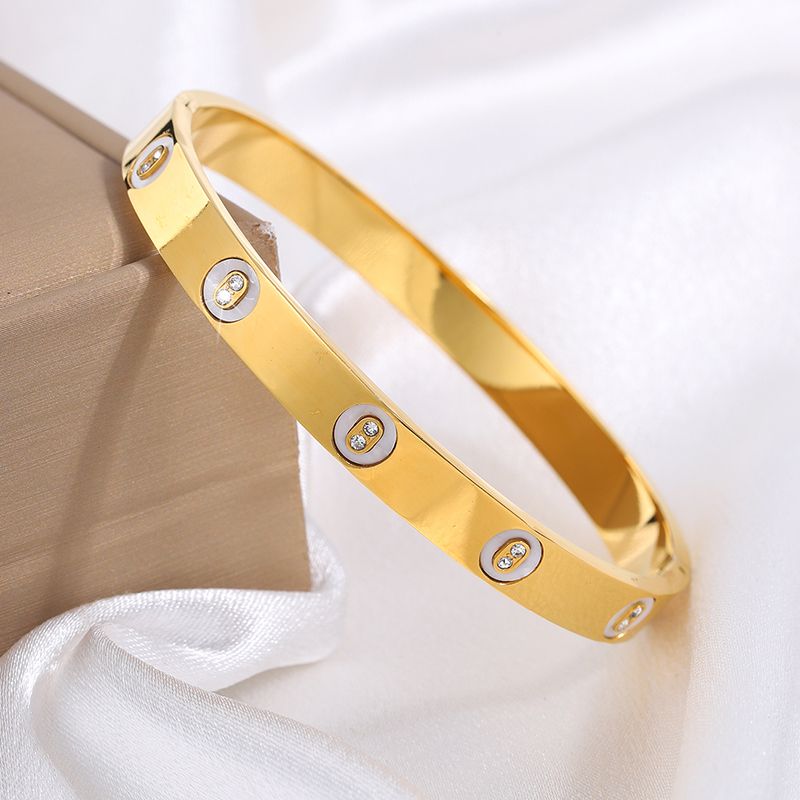 Casual Solid Color Titanium Steel Bangle In Bulk_voghion.com