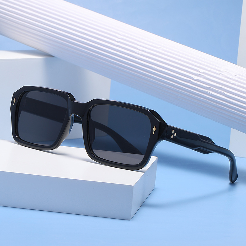 Heren zonnebril vierkant met kleurverloop minimalistische stijl_voghion.com