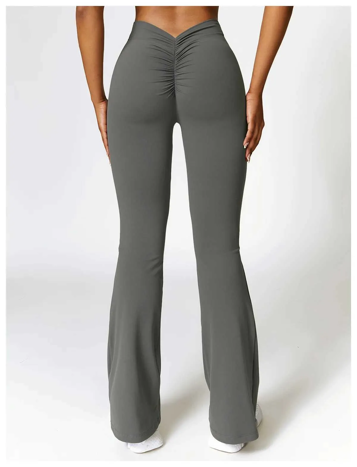 New Yoga Flare Leggings High Waist Wide Leg Pants Women Gym Fiess Sports Flared Pant Dance Trousers V-shaped Hip M llolg_voghion.com