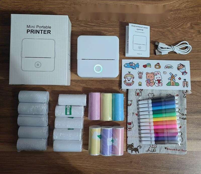 Small Portable Mini With Ink Free Pocket Label Image Error Question, Thermal Bluetooth Printer_voghion.com