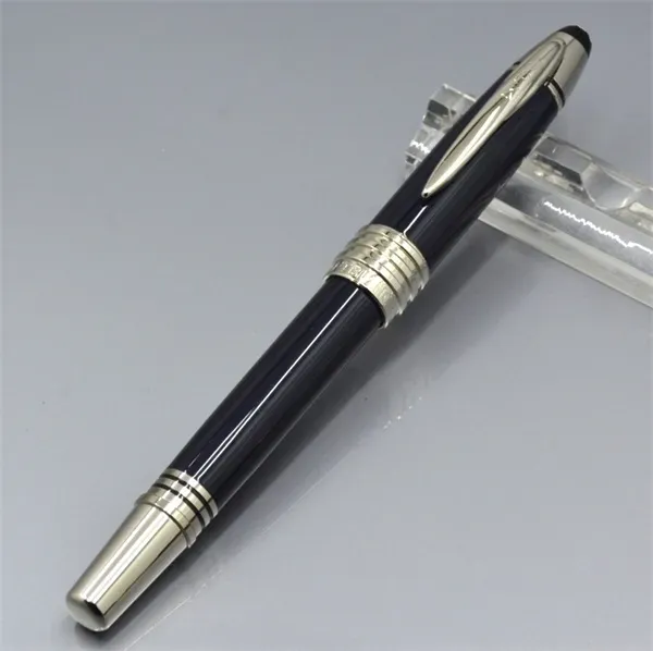 Pluma estilográfica de metal negro de alta calidad, venta al por mayor, papelería para escuela y oficina, pluma de tinta caligráfica de punta de 0,7 para regalo de negocios._voghion.com