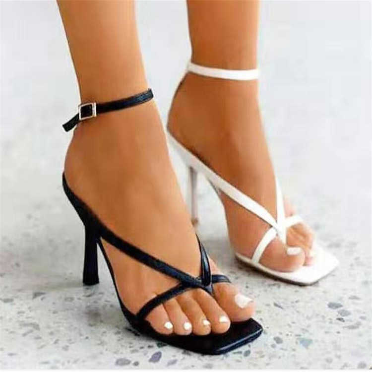Sandal Heels Square High Heels Clip Toe Pumps For Women_voghion.com