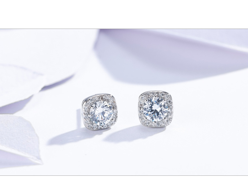 Wanying Jewelry Square Earrings S Pure Silver Korean Edition Micro Inlaid Full Diamond Creative Personalized Fashion_voghion.com