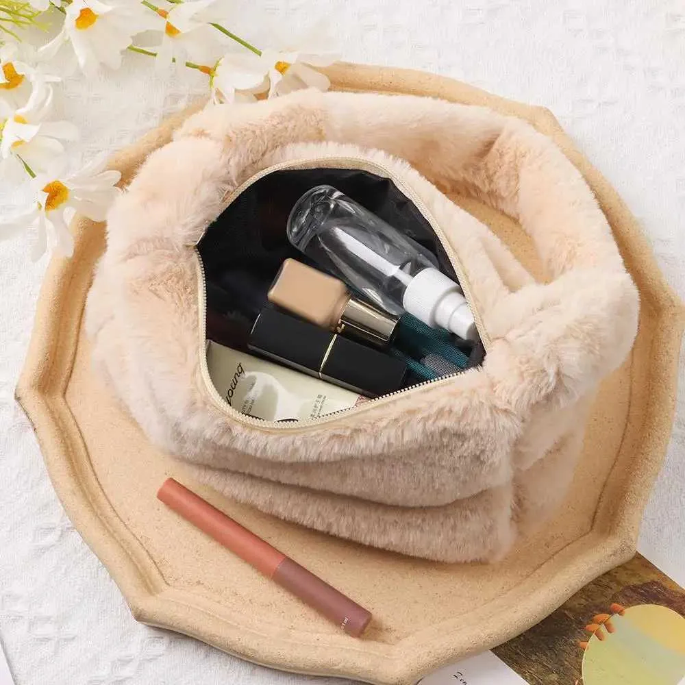 Fi Wen Mini Shoe Fem Borsa a mano in peluche invernale con fondo tinta unita, piccolo portafoglio Y241026_voghion.com
