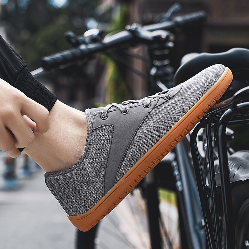 Barfotsneakers for voksne, crosstrainer, tåboks, brede, minimalistiske herresko med null droppsåle, avslappet strikkesko, stor størrelse_voghion.com