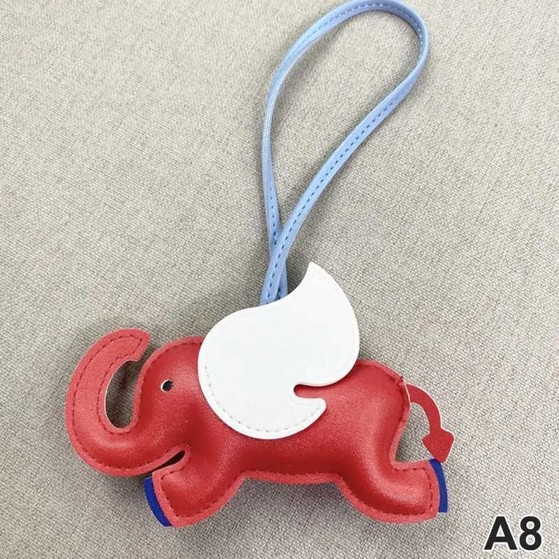 Designer de modă din piele PU aripi zburătoare elefant umeraș breloc pandantiv pentru femei accesorii pentru geantă de mână_voghion.com