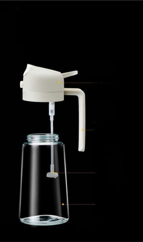 Oil Can Kitchen Household Glass Pouring Dual-use Air Fryer Spray Bottle Automatic Opening And Closing Oil Pot_voghion.com