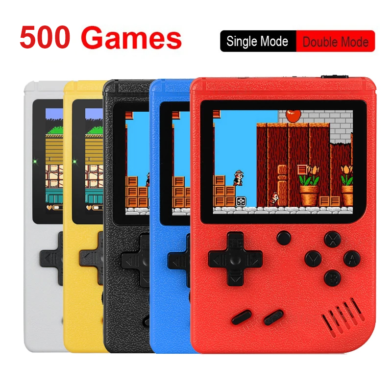 Mini lecteur vidéo rétro Portable 8 bits, 500 jeux intégrés, Console de jeu AV Out, Gameboy videojuego