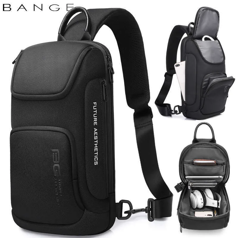 Large Capacity Men's Messenger Ultralight And Portable Multi Pocket Waterproof Backpack Travel Chest Bag For Ipad_voghion.com