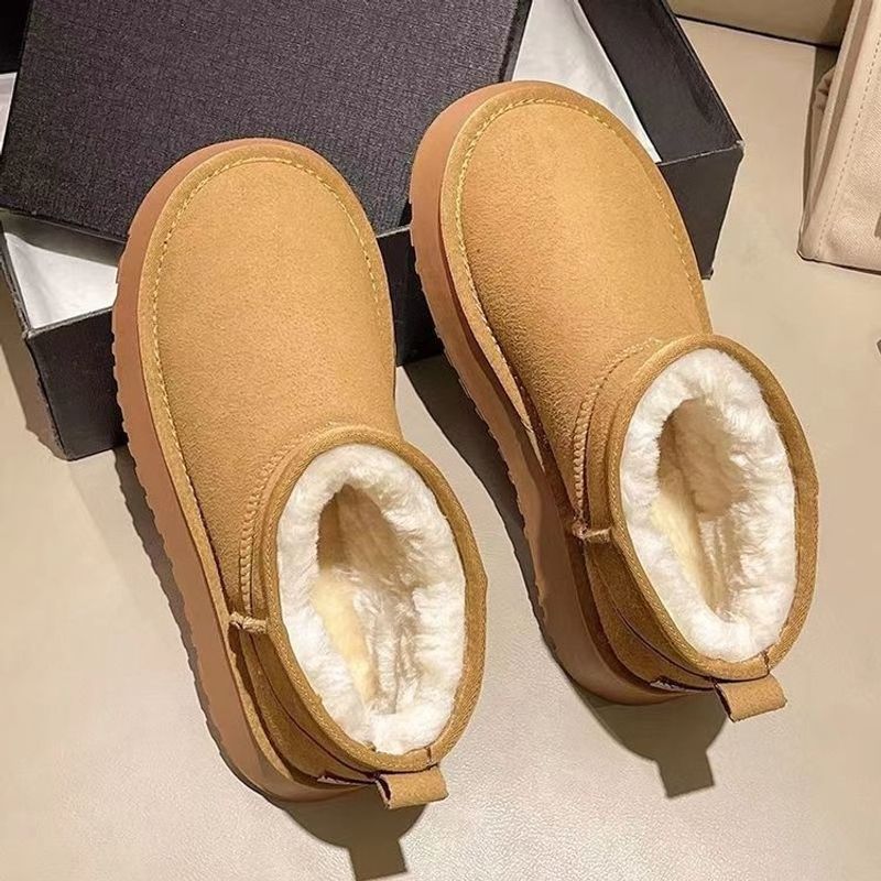 Winter neue kaschmir verdickt nicht-slip warme große größe baumwolle schuhe kurze röhre_voghion.com