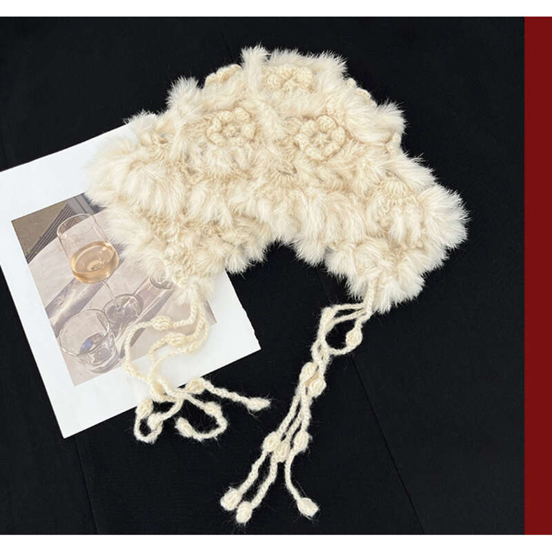 2024 New Rabbit Fur Knitted Woolen For Women's Autumn And Winter Atmosphere, Taking Pictures To Keep Warm,_voghion.com