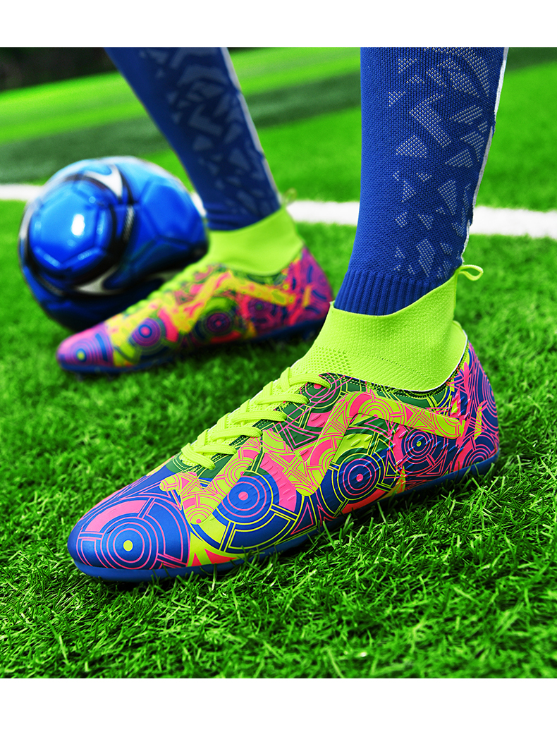 Sapatos de futebol ao ar livre Tênis masculinos Botas de futebol Adolescentes Adultos Crianças Chuteiras Antiderrapantes Ultraleve Unissex Turf Futsal_voghion.com