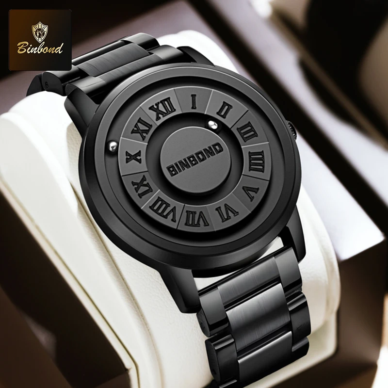 Luxury Men Quartz Watch Stainless Steel Waterproof Wristwatch_voghion.com