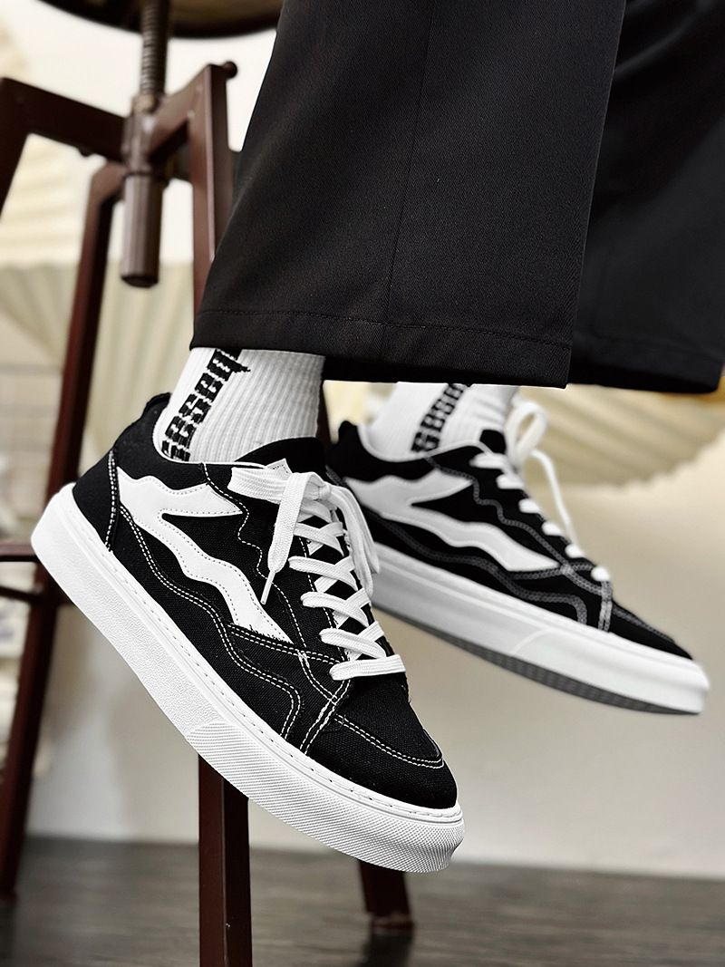 Neue Student Casual Canvas Herrenmode Board Schuhe_voghion.com