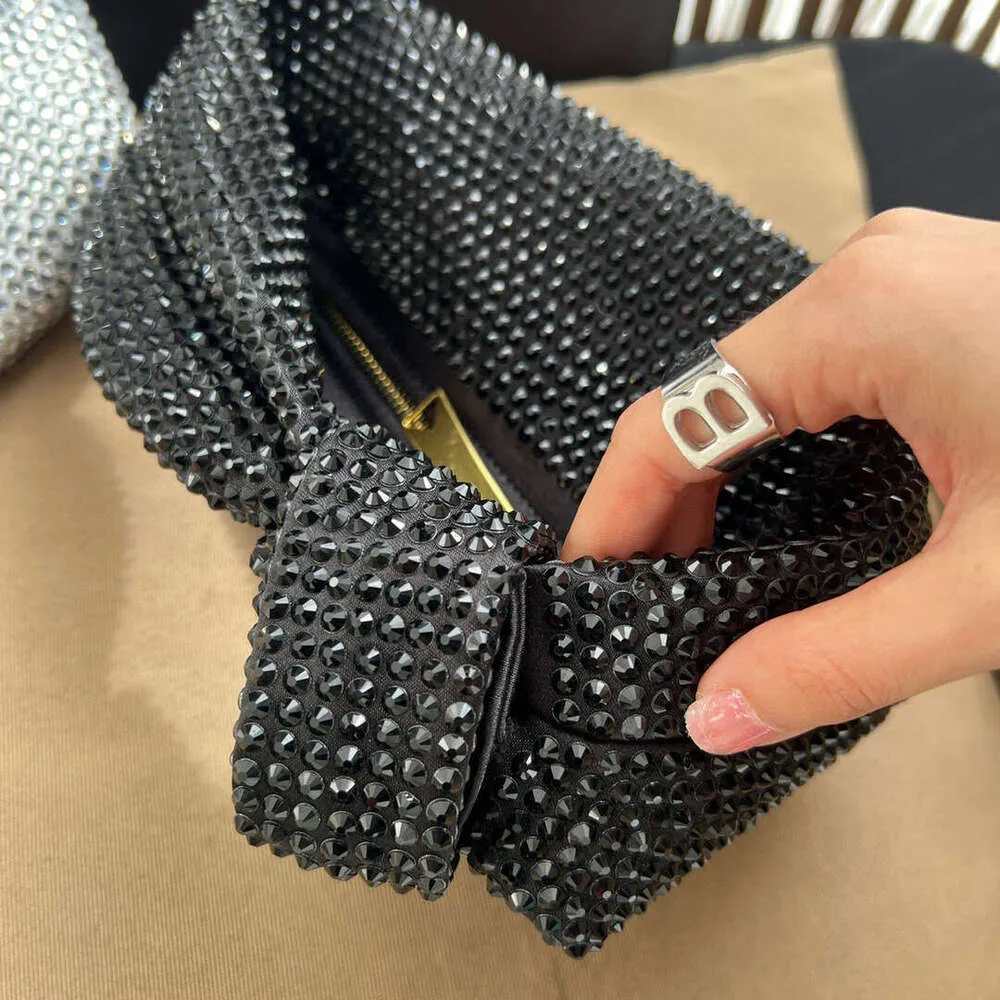 Designer Knotted Crsytal Rhie Dia Cloud Women's Handbag Bg Shiny Evening Bag Dinner Party Clutch Purse_voghion.com